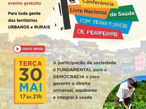 1ª Conferência Nacional de Saúde com Territórios de Periferias será realizada por organizações sociais